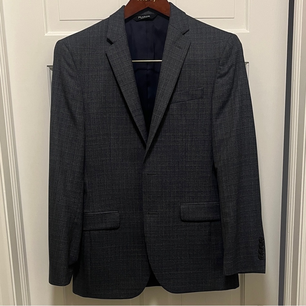 Jos. A. Bank Slim Fit Plaid Men's Sport Coat Navy & Gray